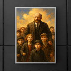 Janusz Korczak marching with orphan children poster 5