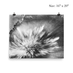Japanese Bomb Hitting the Flight Deck of USS Enterprise, August 24, 1942 poster 2