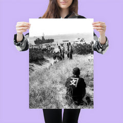 Japanese Citizen Watching US Troops Land for Post-War Occupation, Japan 1945 poster 3
