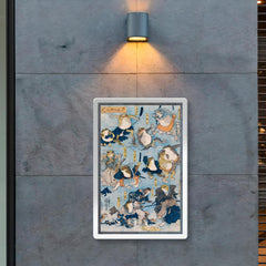 Japanese frogs - funny Japanese wall art poster 2