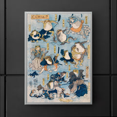 Japanese frogs - funny Japanese wall art poster 5