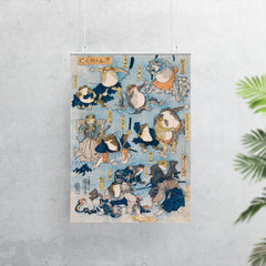Japanese frogs - funny Japanese wall art poster 7