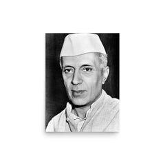 Jawaharlal Nehru poster on a plain backdrop in size 12"x16".