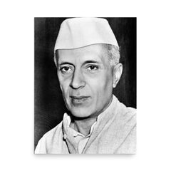 Jawaharlal Nehru poster on a plain backdrop in size 18"x24".