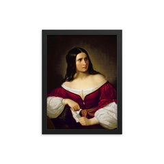 Jealousy by Natale Schiavoni, 1820 framed print on a plain backdrop in size 12"x16".