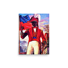 Jean-Jacques Dessalines poster on a plain backdrop in size 12"x16".