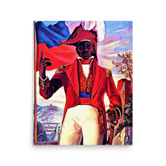 Jean-Jacques Dessalines poster on a plain backdrop in size 16"x20".