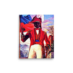 Jean-Jacques Dessalines poster on a plain backdrop in size 8"x10".