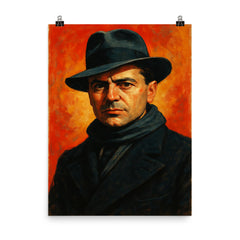 Jean Moulin poster on a plain backdrop in size 8"x10".