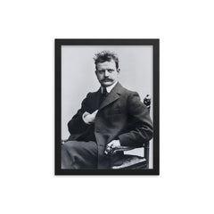 Jean Sibelius framed print on a plain backdrop in size 12"x16".
