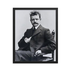 Jean Sibelius framed print on a plain backdrop in size 16"x20".