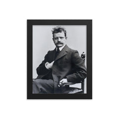 Jean Sibelius framed print on a plain backdrop in size 8"x10".