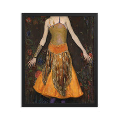 Jeanne Cartier by Francis Luis Mora, 1916 framed print on a plain backdrop in size 16"x20".