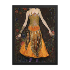 Jeanne Cartier by Francis Luis Mora, 1916 framed print on a plain backdrop in size 18"x24".