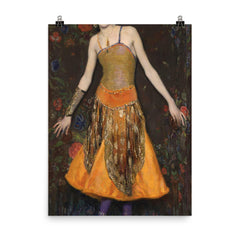 Jeanne Cartier by Francis Luis Mora, 1916 poster on a plain backdrop in size 8"x10".