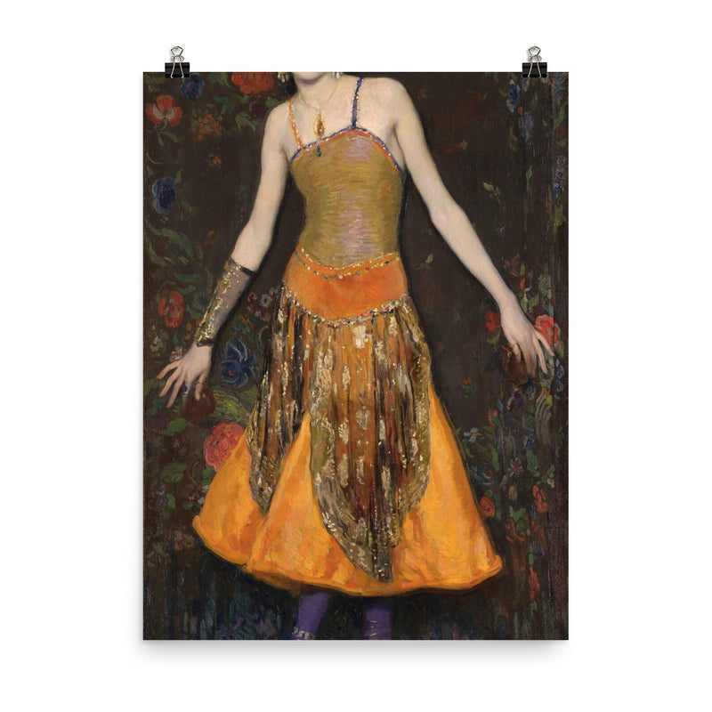 Jeanne Cartier by Francis Luis Mora, 1916 poster on a plain backdrop in size 8