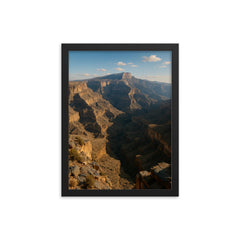 Jebel Shams Grand Canyon of Oman Oman framed print on a plain backdrop in size 12"x16".