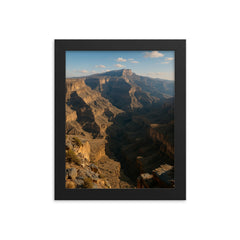 Jebel Shams Grand Canyon of Oman Oman framed print on a plain backdrop in size 8"x10".