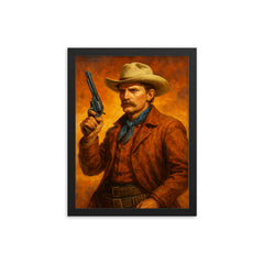 Jeff Milton framed print on a plain backdrop in size 12"x16".