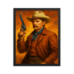 Jeff Milton framed print on a plain backdrop in size 16"x20".