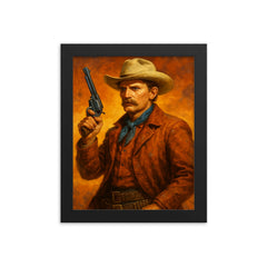 Jeff Milton framed print on a plain backdrop in size 8"x10".