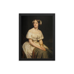 Jenny Lind framed print on a plain backdrop in size 12"x16".