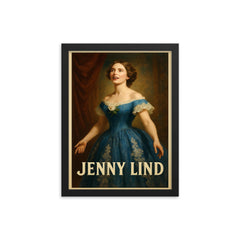 Jenny Lind framed print on a plain backdrop in size 12"x16".