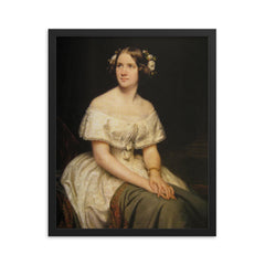 Jenny Lind framed print on a plain backdrop in size 16"x20".