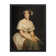 Jenny Lind framed print on a plain backdrop in size 18"x24".