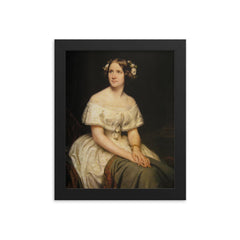 Jenny Lind framed print on a plain backdrop in size 8"x10".