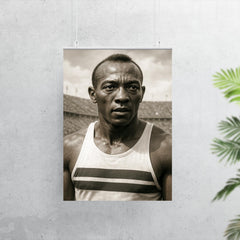 Jesse Owens portrait poster 7