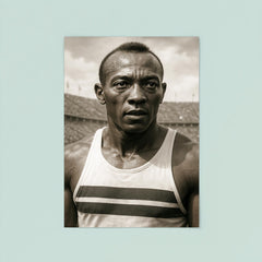 Jesse Owens portrait poster 8