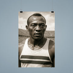 Jesse Owens portrait poster 9