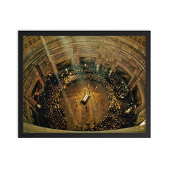 JFK's Funeral at the Capitol, November 1963 framed print on a plain backdrop in size 16"x20".