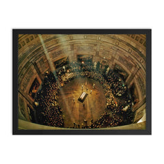 JFK's Funeral at the Capitol, November 1963 framed print on a plain backdrop in size 18"x24".