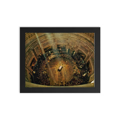JFK's Funeral at the Capitol, November 1963 framed print on a plain backdrop in size 8"x10".