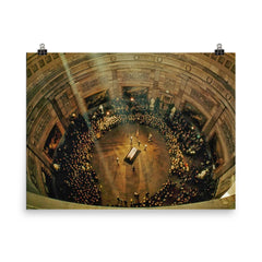JFK's Funeral at the Capitol, November 1963 poster on a plain backdrop in size 8"x10".