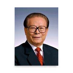 Jiang Zemin poster on a plain backdrop in size 18"x24".