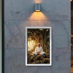 Jiddu Krishnamurti under enormous banyan tree poster 2