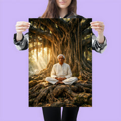 Jiddu Krishnamurti under enormous banyan tree poster 3