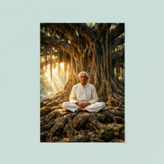 Jiddu Krishnamurti under enormous banyan tree poster 8
