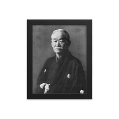 Jigoro Kano framed print on a plain backdrop in size 8"x10".