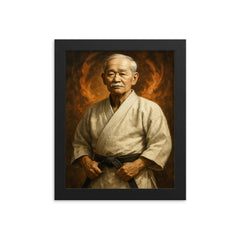 Jigoro Kano framed print on a plain backdrop in size 8"x10".