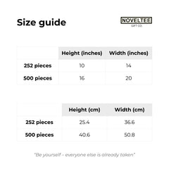 Jigsaw puzzle size guide
