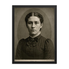 Jill Jim framed print on a plain backdrop in size 18"x24".
