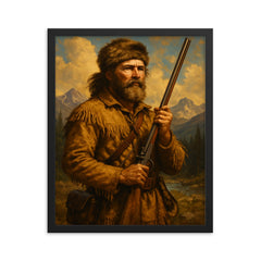 Jim Bridger framed print on a plain backdrop in size 16"x20".