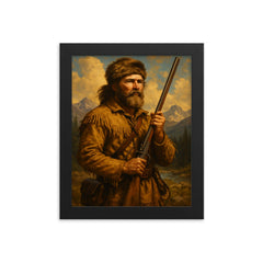 Jim Bridger framed print on a plain backdrop in size 8"x10".