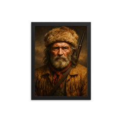 Jim Bridger portrait framed print on a plain backdrop in size 12"x16".
