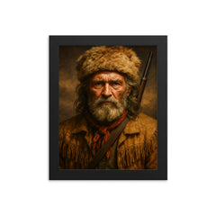 Jim Bridger portrait framed print on a plain backdrop in size 8"x10".