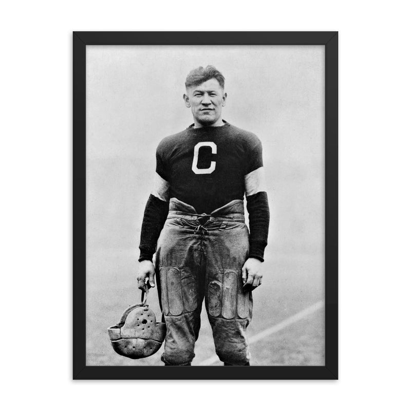 Jim Thorpe framed print on a plain backdrop in size 18